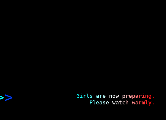 0708-Loading.gif: Girls are now preparing.
Please watch warmly.